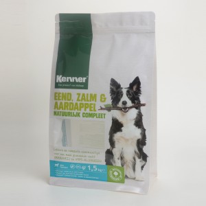 1,5kg Pet Food Bao bì Túi Gusset Dog Food Zipper Zipper Nhựa Nhựa Thịt gà đông lạnh Túi đóng gói