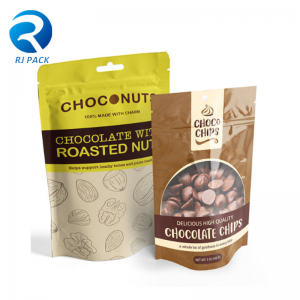 Túi đựng đồ thực phẩm dây kéonhựa tùy chỉnh, túi bao bì thực phẩm có khóa kéo có thể bán lại