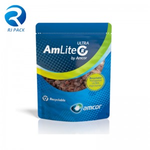 Rào cản cao sinh thái có thể tái chế túi đựng thức ăn hoặc bao bì phi thực phẩm có khóa kéo