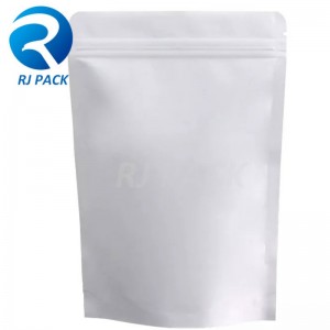 100% có thể tái chế kim loại đứng lên túi có khóa kéo