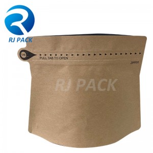 Hình dạng kim cương đứng lên túi với khóa kéo bỏ túi