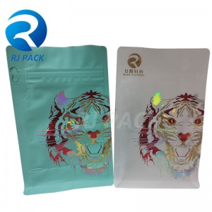 Túi khóa kéo bằng phẳng túi đáy với dập uv